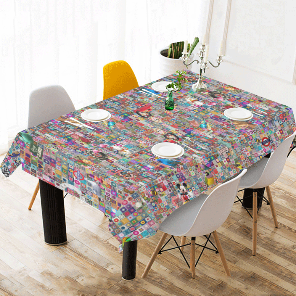 Granny Madnesss Cotton Linen Tablecloth 60"x120"