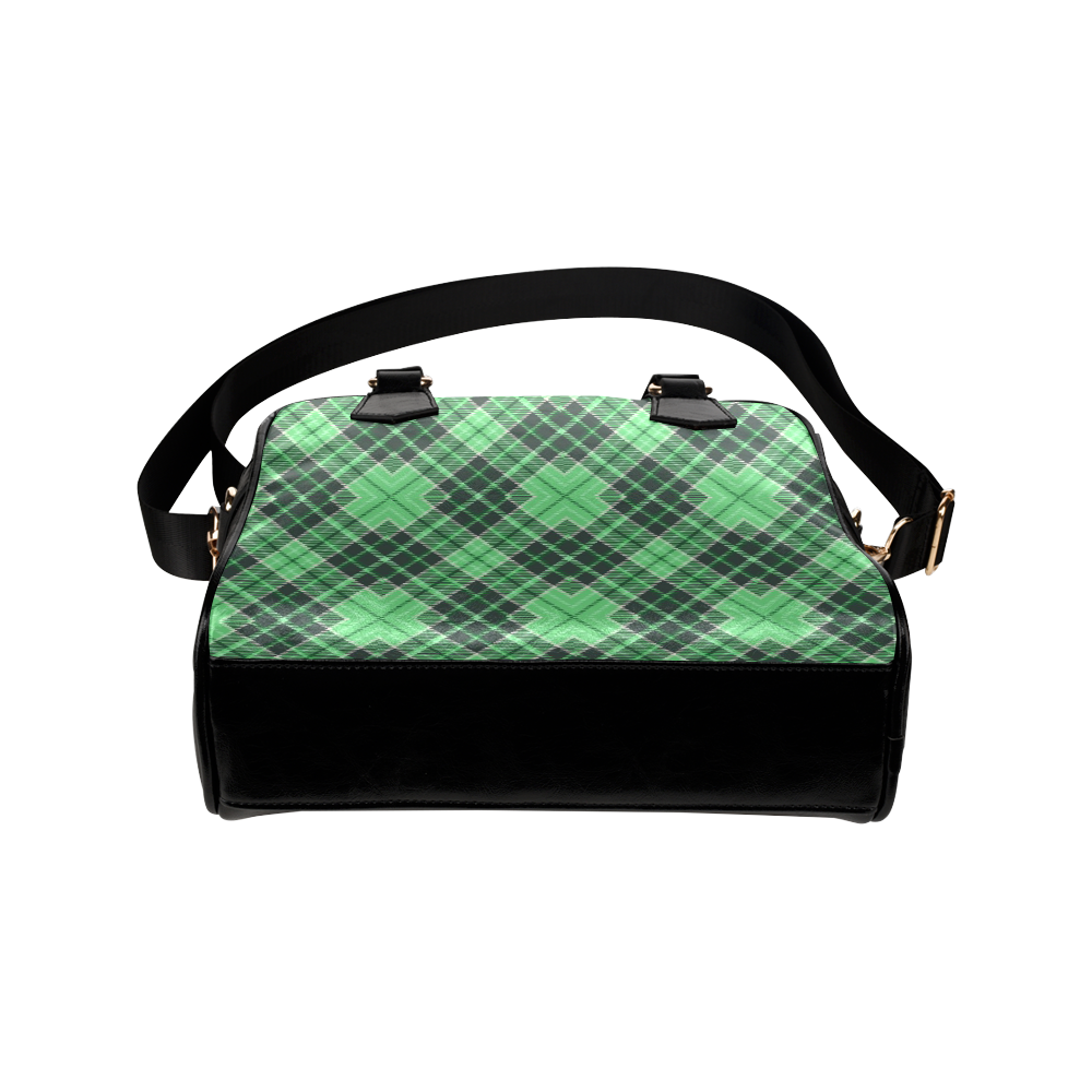 STRIPES LIGHT GREEN Shoulder Handbag (Model 1634)