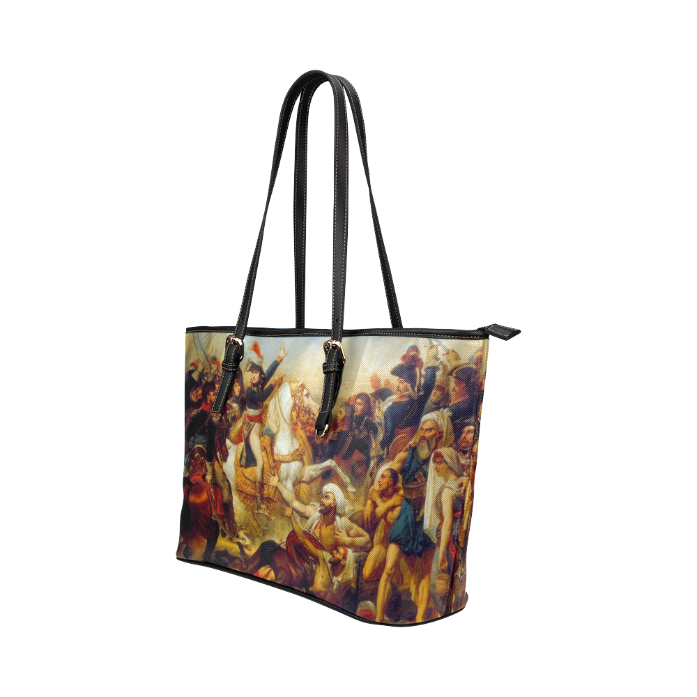Napoleon Bonaparte-Battle of the Pyramids Leather Tote Bag/Small (Model 1651)