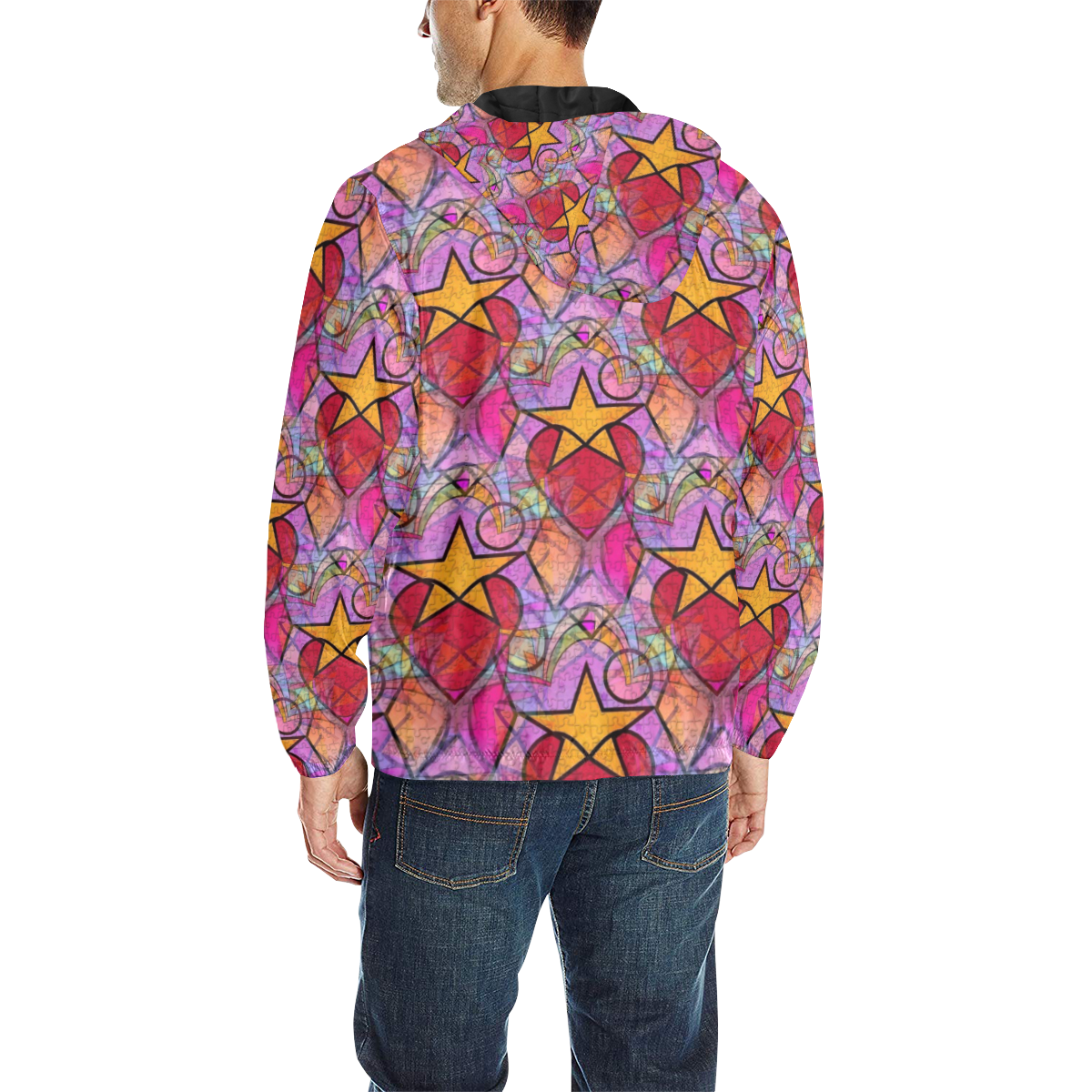 Pop Art by Nico Bielow All Over Print Quilted Windbreaker for Men (Model H35)