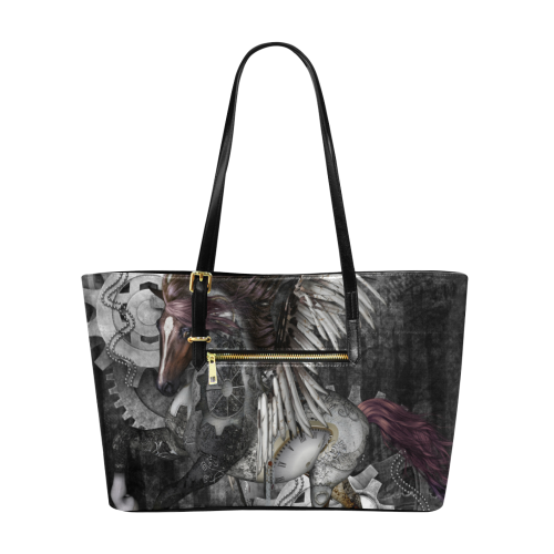 Aweswome steampunk horse with wings Euramerican Tote Bag/Large (Model 1656)