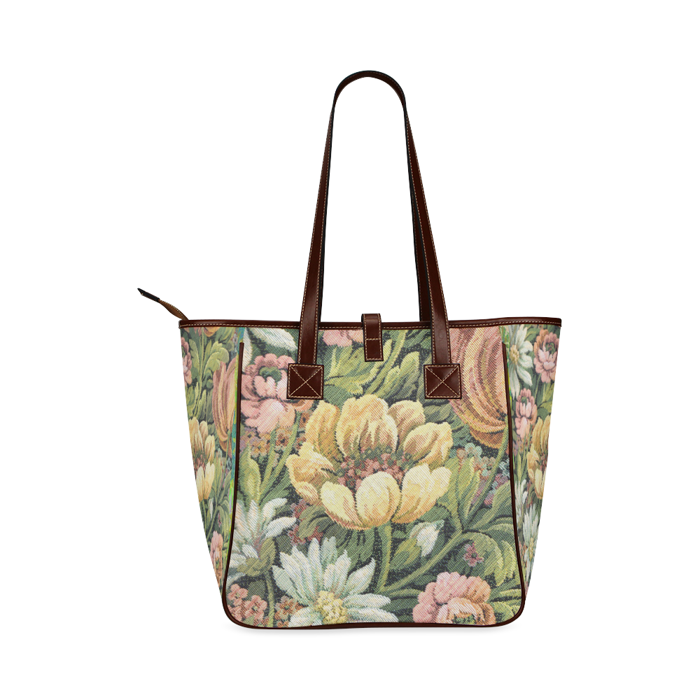 grandma's comfy floral couch material Classic Tote Bag (Model 1644)