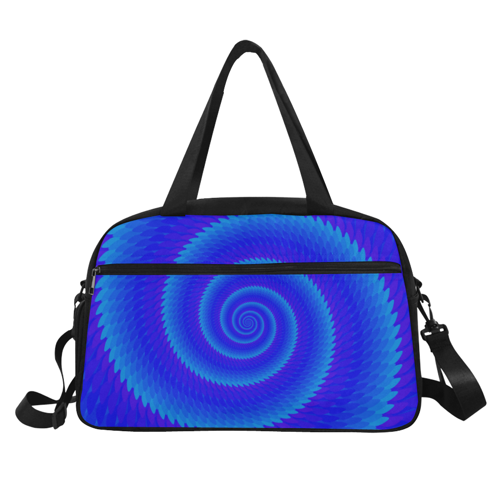 Royal blue spiral wave Fitness Handbag (Model 1671)