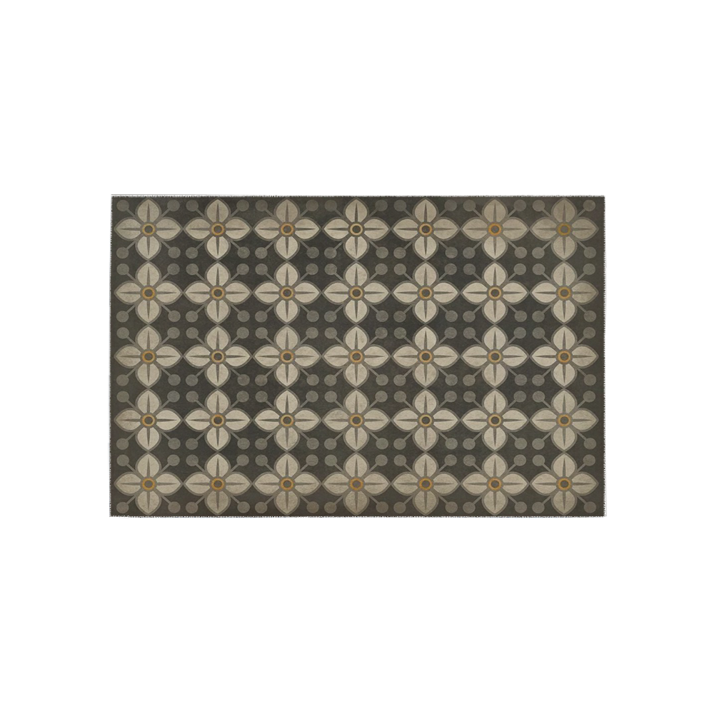 Ayumi Gray, Ivory, Gold Transitional Floral Area Rug 5'x3'3''