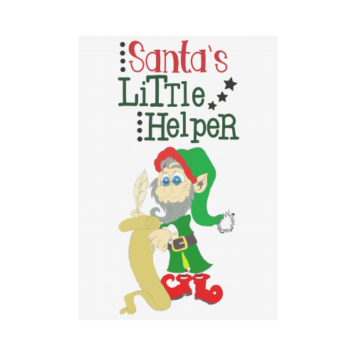 Santas Little Helper Elf Garden Flag 28''x40'' （Without Flagpole）