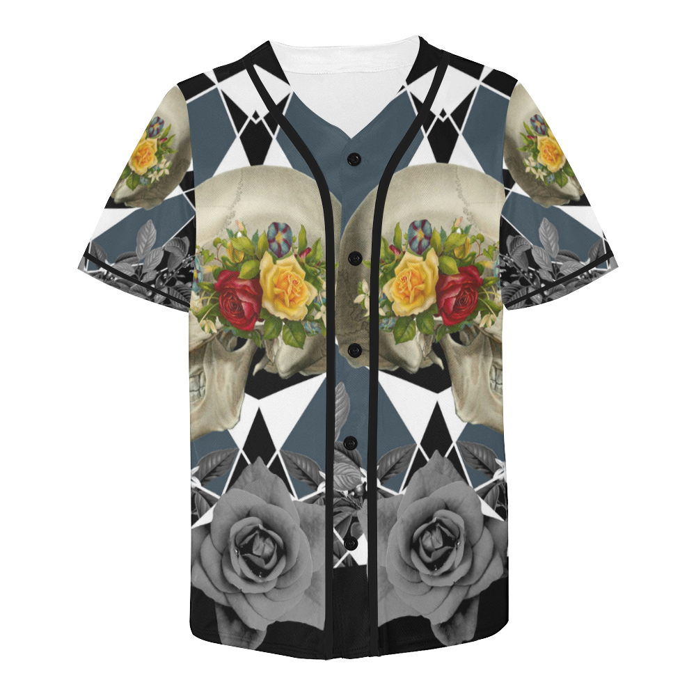 collage_ Growing _ Gloria Saanchez All Over Print Baseball Jersey for Men (Model T50)