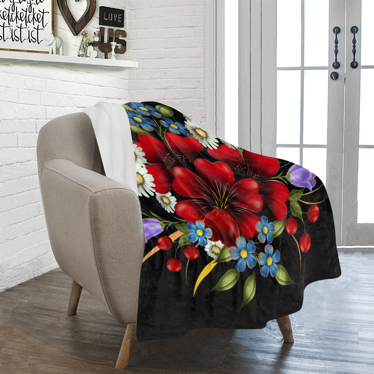 Bouquet Of Flowers Ultra-Soft Micro Fleece Blanket 40"x50"