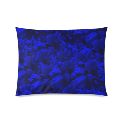 A202 Rich Blue and Black Abstract Design Custom Zippered Pillow Case 20"x26"(Twin Sides)