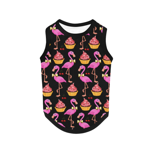 Rockabilly Flamingo fantasy dog coat All Over Print Pet Tank Top