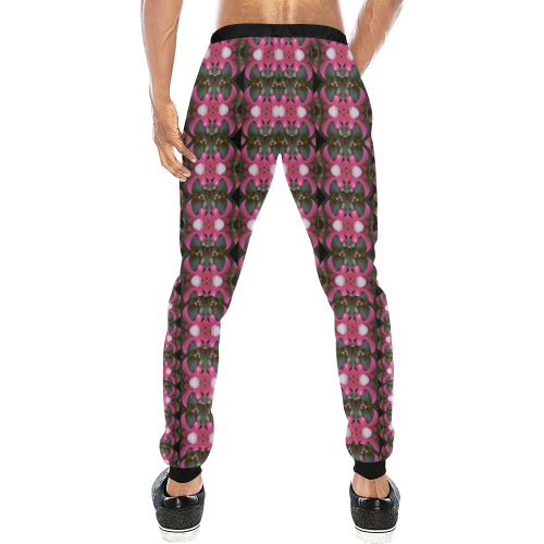 Butterflies in a  forest of climbing flowers Men's All Over Print Sweatpants (Model L11)