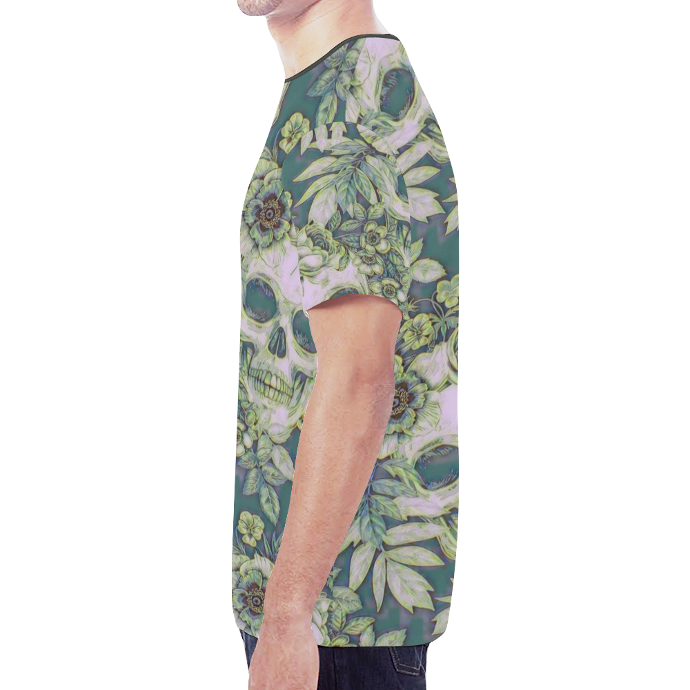 Woke Skulls Hawaiian Festival 12 New All Over Print T-shirt for Men (Model T45)