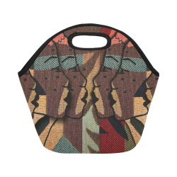 African tapestry D Neoprene Lunch Bag/Small (Model 1669)
