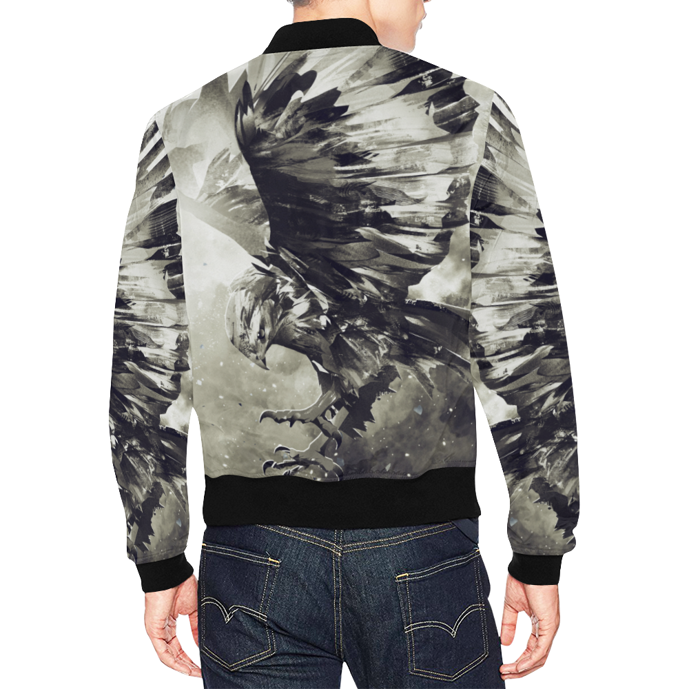 Eagle Bird Animal All Over Print Bomber Jacket for Men (Model H19)