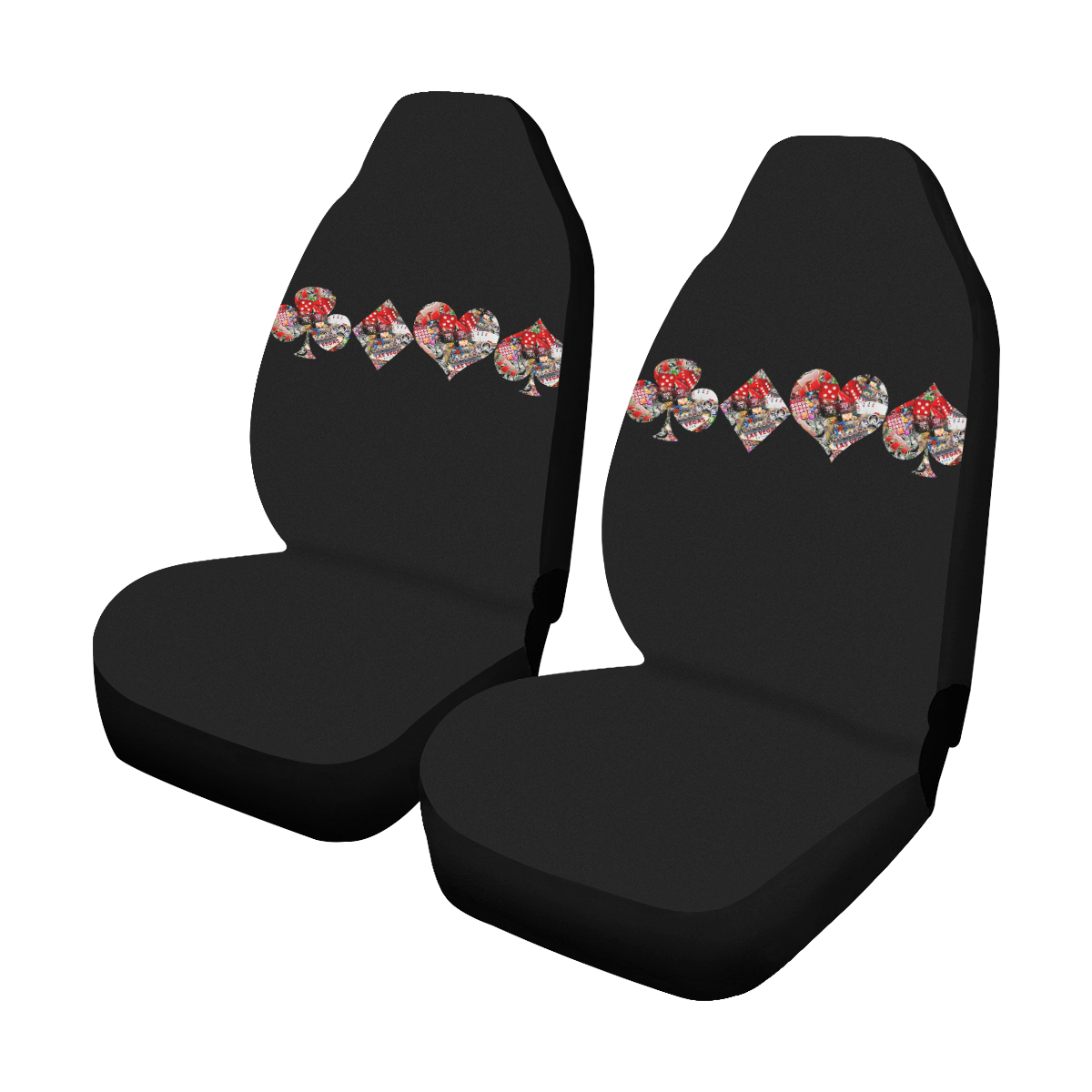 Las Vegas Playing Card Shapes Car Seat Covers (Set of 2)