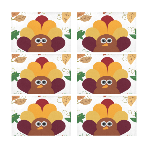 Thanksgiving Turkey Placemat 12’’ x 18’’ (Set of 6)
