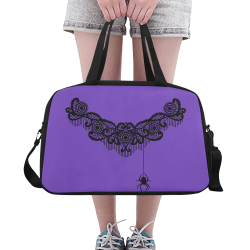 Spider Lace Purple Fitness Handbag (Model 1671)