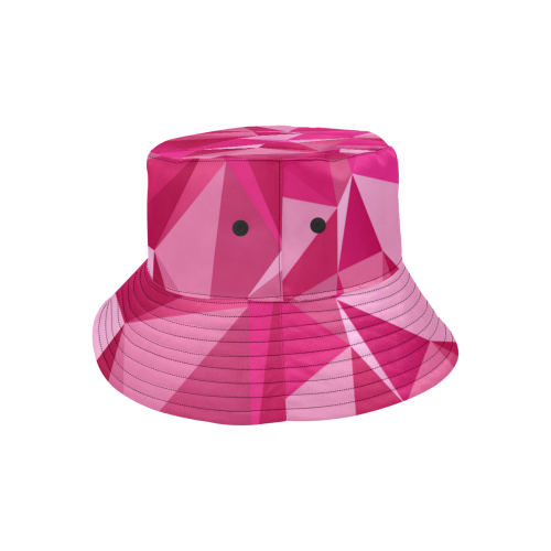 Abstract Pink Triangles All Over Print Bucket Hat