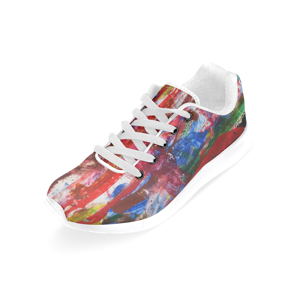 Paint on a white background Men’s Running Shoes (Model 020)