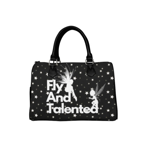 Fly & Talented Black Boston Handbag (Model 1621)