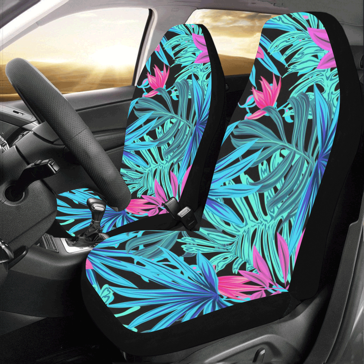 Pretty Leaves 4A by JamColors Car Seat Covers (Set of 2)