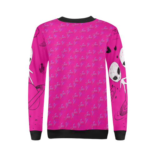 We, eternally united to new worlds. All Over Print Crewneck Sweatshirt for Women (Model H18)