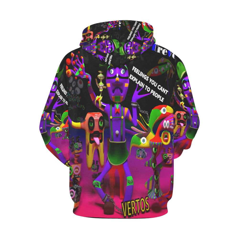 Feelings You Can't Explain (Trippy Trevor) All Over Print Hoodie for Women (USA Size) (Model H13)