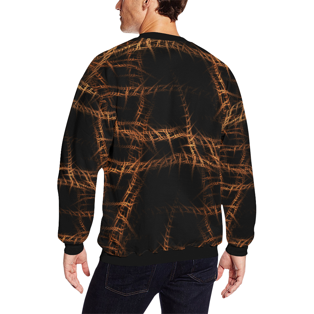 Trapped All Over Print Crewneck Sweatshirt for Men (Model H18)