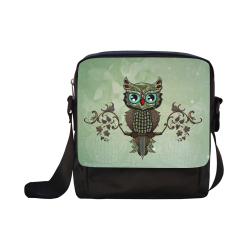 Wonderful owl, diamonds Crossbody Nylon Bags (Model 1633)