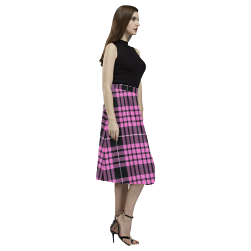 PINK TARTAN 3 Aoede Crepe Skirt (Model D16)