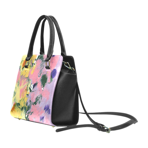 Flowers in Abstract 1 Classic Shoulder Handbag (Model 1653)