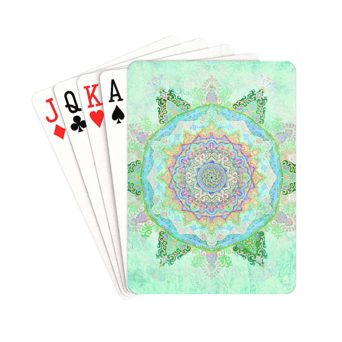 india 4 Playing Cards 2.5"x3.5"
