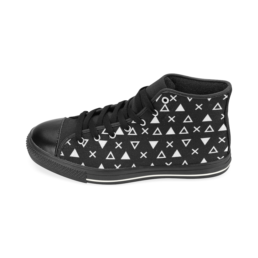 Geo Line Triangle High Top Canvas Shoes for Kid (Model 017)
