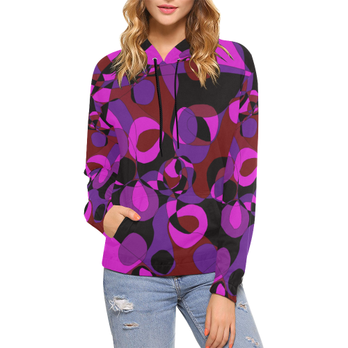Abstract #18 All Over Print Hoodie for Women (USA Size) (Model H13)