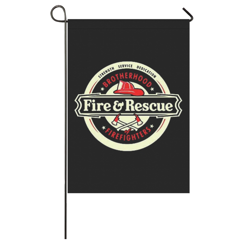 Brotherhood Firefighters Fire And Rescue Garden Flag 28''x40'' （Without Flagpole）