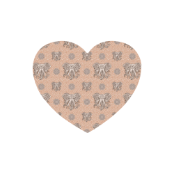 Ethnic Elephant Mandala Pattern Heart-shaped Mousepad