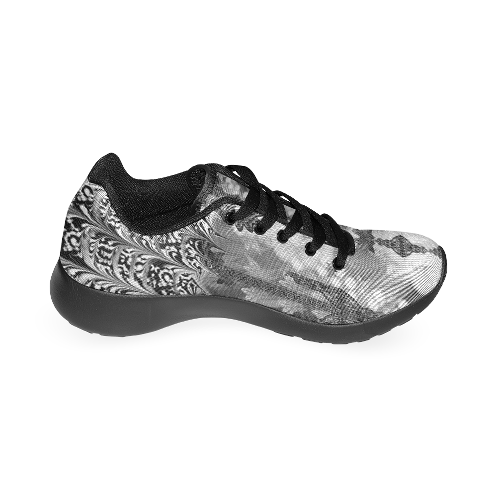 spanish lace black and white Men’s Running Shoes (Model 020)