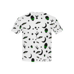 Alien Flying Saucers Stars Pattern Kids' All Over Print T-shirt (USA Size) (Model T40)