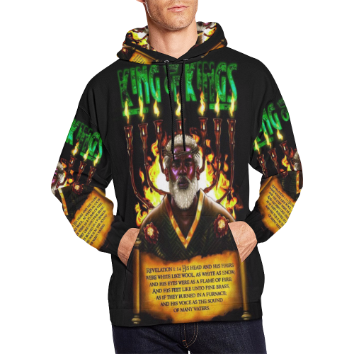 black Christ All Over Print Hoodie for Men (USA Size) (Model H13)