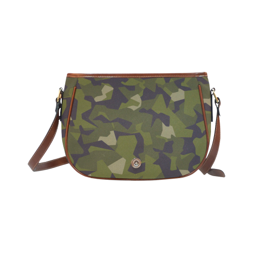 Swedish M90 woodland camouflage Saddle Bag/Small (Model 1649) Full Customization