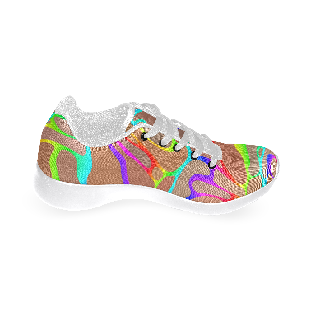 Colorful wavy shapes Women’s Running Shoes (Model 020)