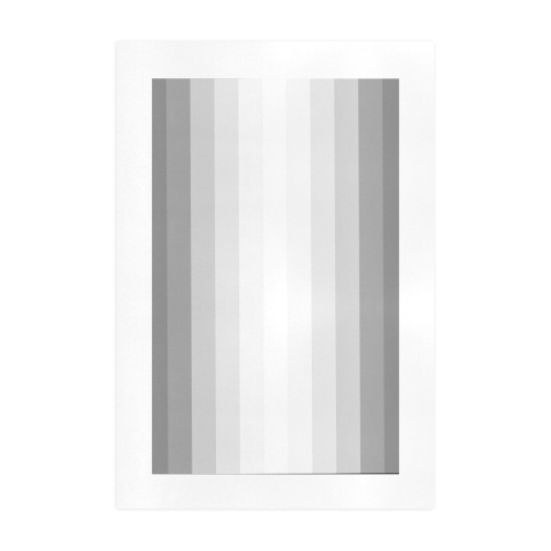 Black, grey, white multicolored stripes Art Print 19‘’x28‘’