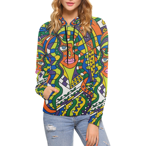 Enchantment All Over Print Hoodie for Women (USA Size) (Model H13)