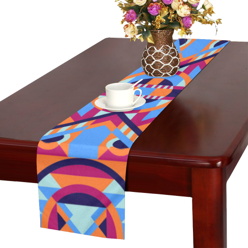 Modern Geometric Pattern Table Runner 16x72 inch