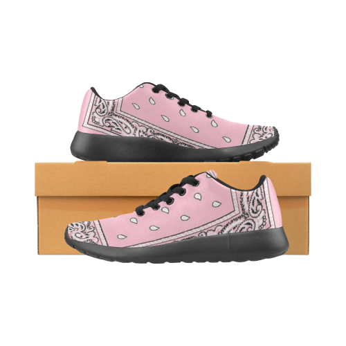 Pink Bandana Men-Black Men’s Running Shoes (Model 020)