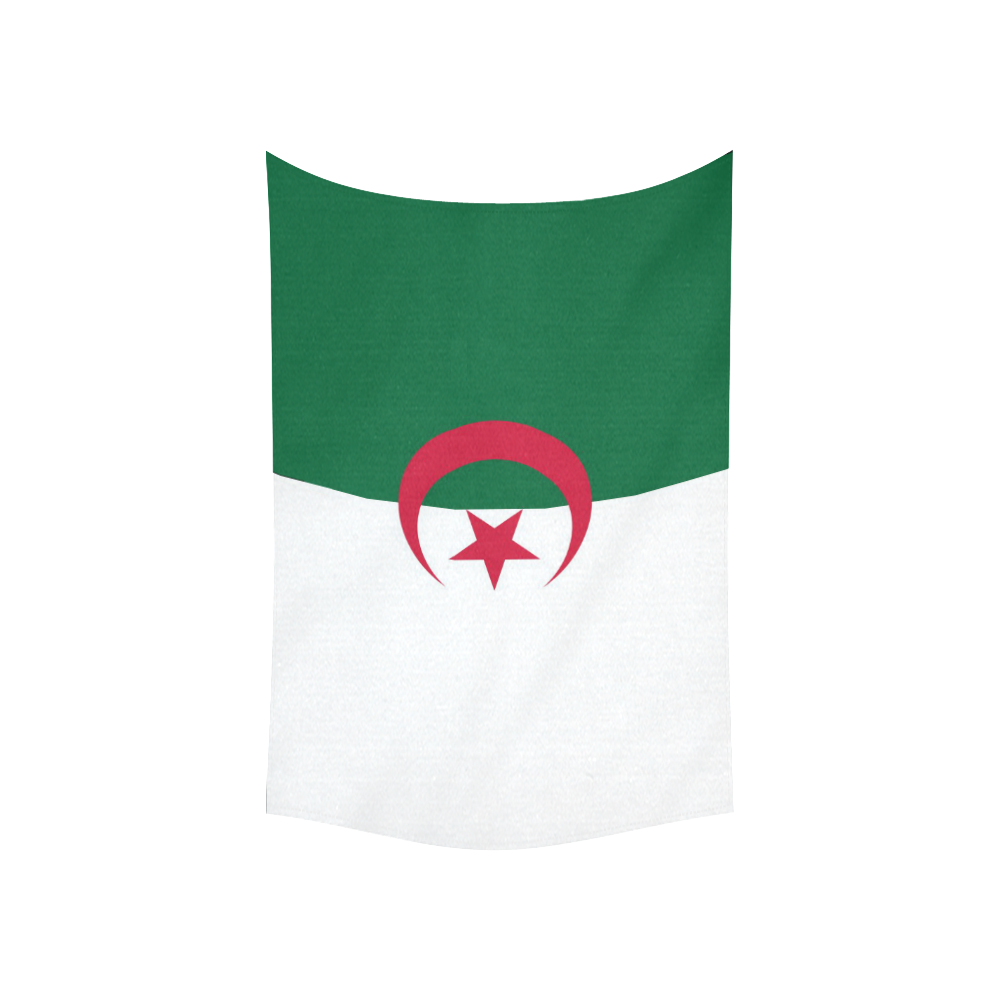 Algeria World Flag Cotton Linen Wall Tapestry 60"x 40"