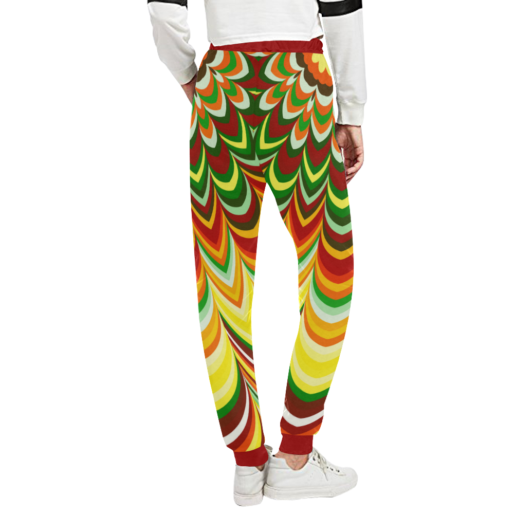 Colorful striped pattern Unisex All Over Print Sweatpants (Model L11)
