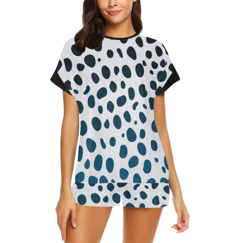 Animal Leopard skin Women's Short Pajama Set