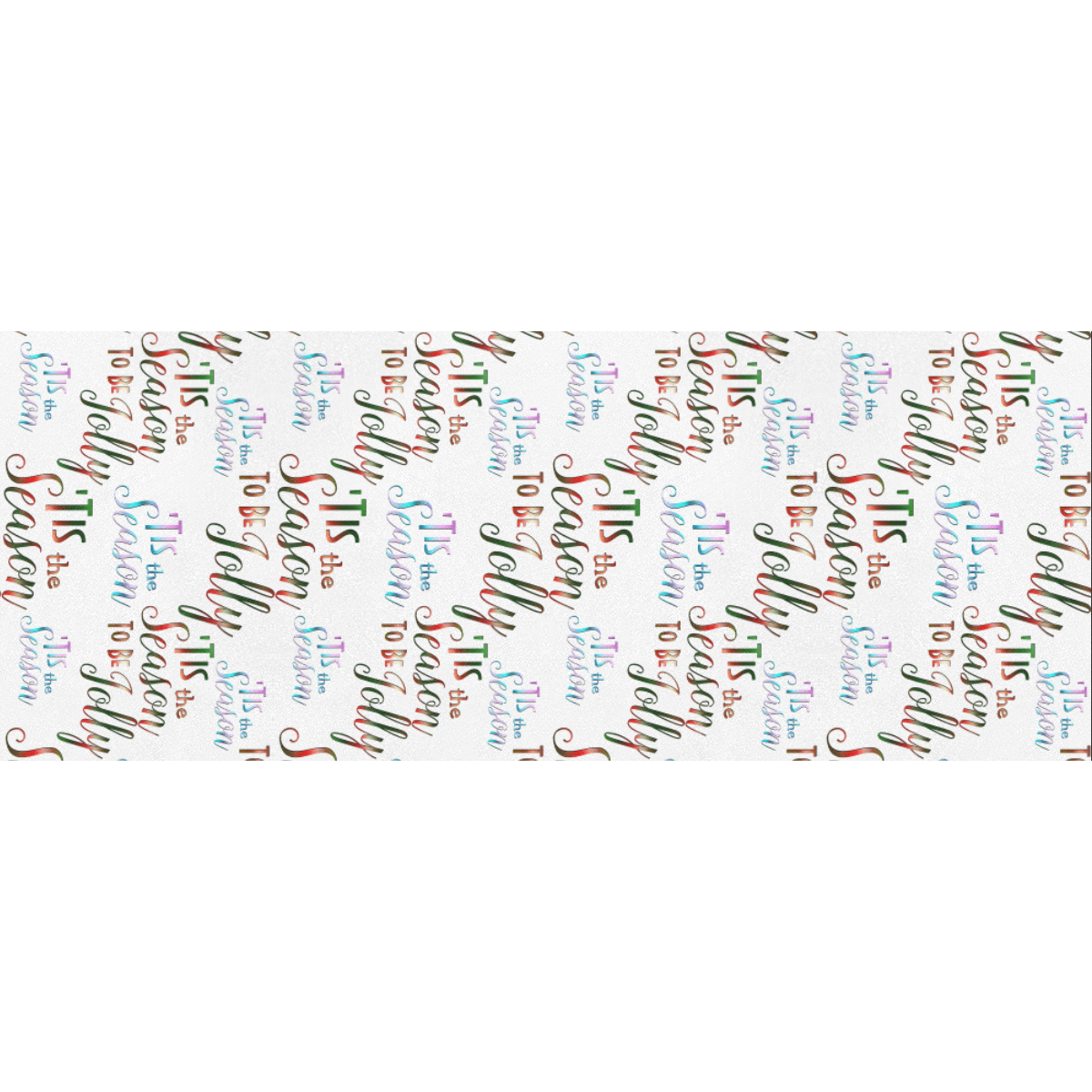 Christmas 'Tis The Season Pattern on White Gift Wrapping Paper 58"x 23" (2 Rolls)