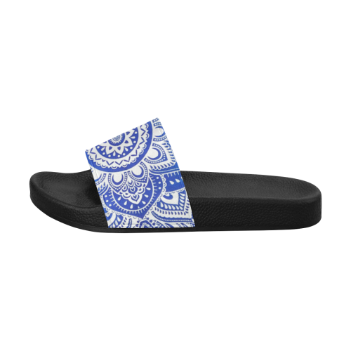 MANDALA LOTUS FLOWER Men's Slide Sandals/Large Size (Model 057)