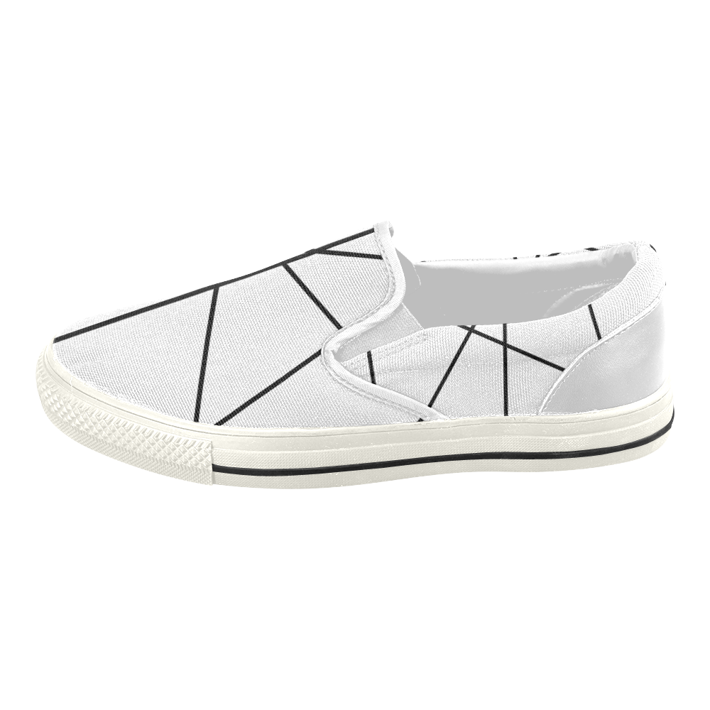 Lineas-Blancas Women's Slip-on Canvas Shoes (Model 019)